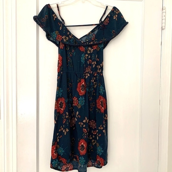 XHILARATION off-shoulder Floral Dress, S - Picture 6 of 16